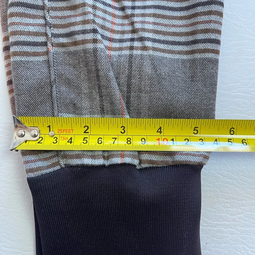 Plaid Jogger Pants Women Size 2 Elastic Waist Cuffed Casual - Picture 10 of 14